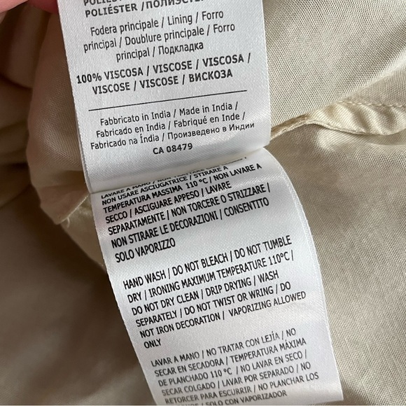 Twin-Set Simona Barbieri Ecru Black Floral Beaded Tassel Tie Back Dress - Picture 12 of 12